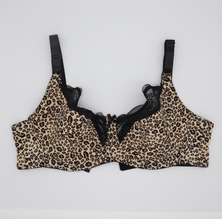 Plus Size Leopard Lace Bra Set