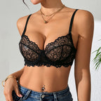 SHEER LACE UNDERWIRE BRA