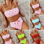 Heart Print Bikini Set