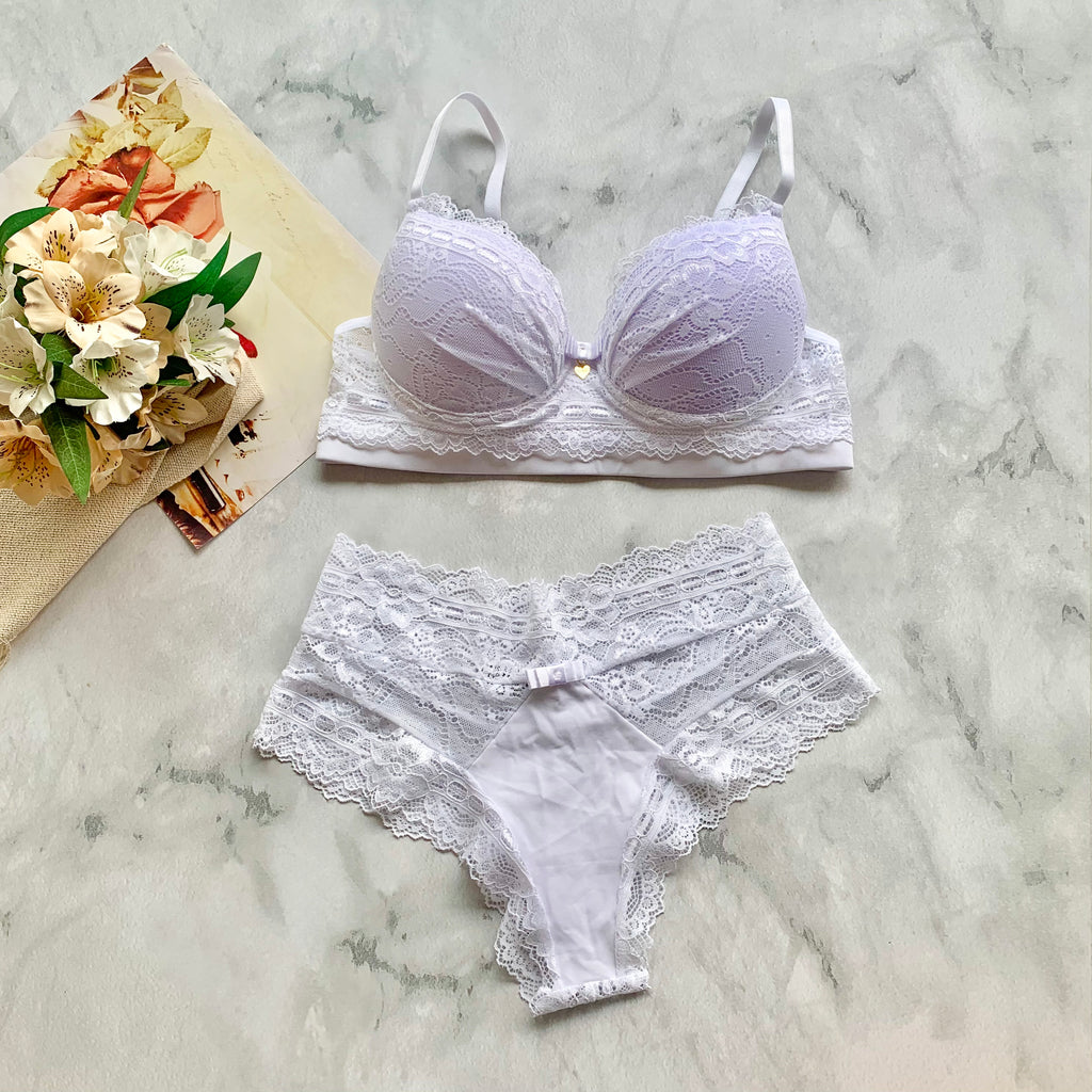 PADDED LINGERIE SET WITH STRASS