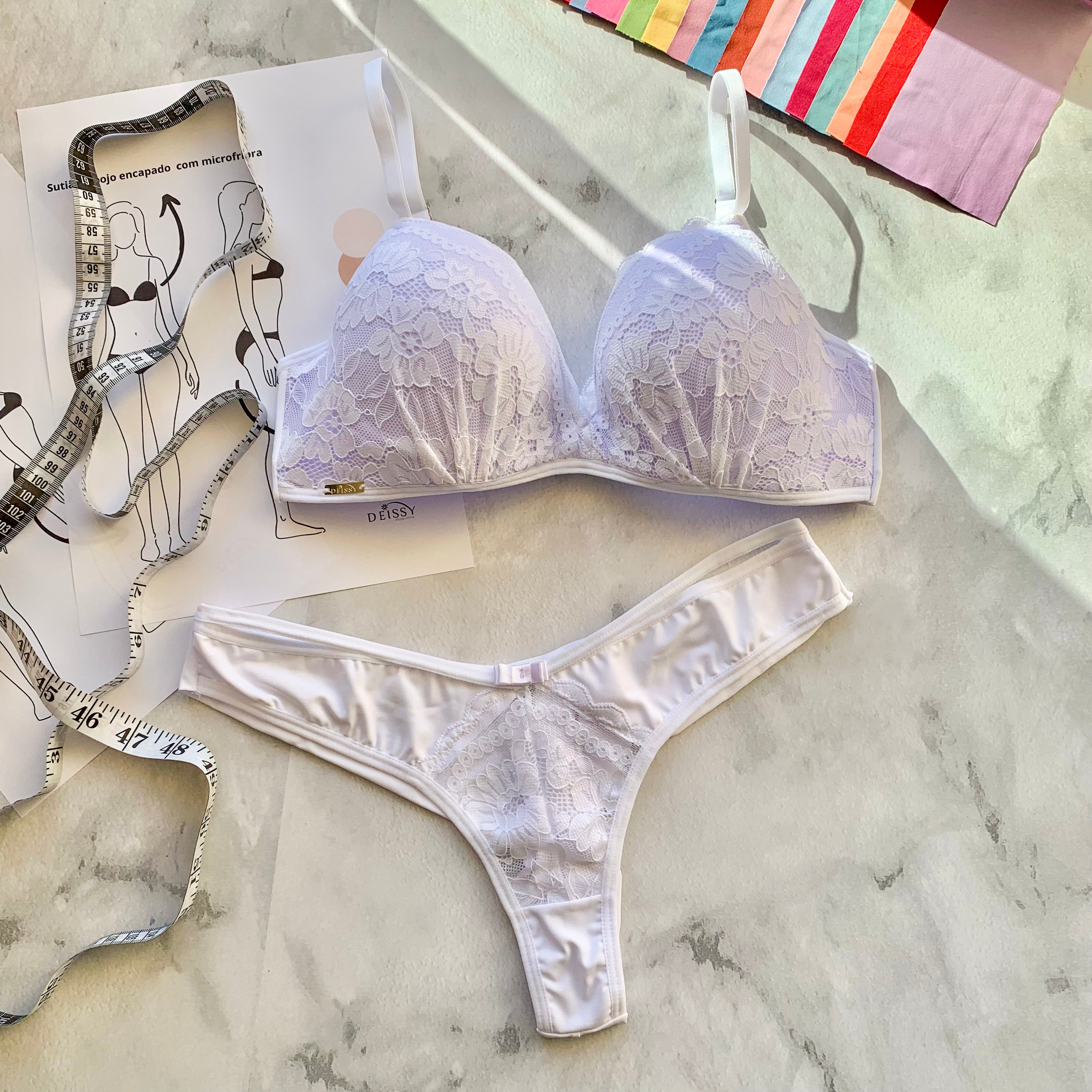 FOAM BASE PADDED BRA AND THONG SET