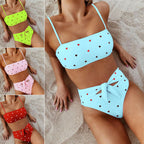 Heart Print Bikini Set