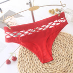 HOLLOW OUT SEAMLESS MID-WAIST G-STRING PANTIES