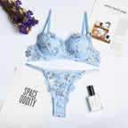 Floral Embroidered Lingerie Set
