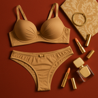 PADDED SWIMMER BRA AND PANTY SET
