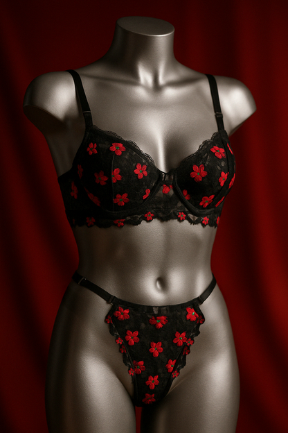 WIRE BRA WITHOUT PADDING, ADJUSTABLE PANTY