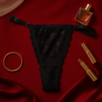 LACE THONG WITH ADJUSTABLE STRAPS