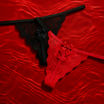 SECRETARY PANTY WITH FRONT OPENING AND THONG BACK