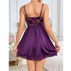Seductive Backless Lace Nightgown Set