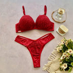 FOAM BASE PADDED BRA AND THONG SET