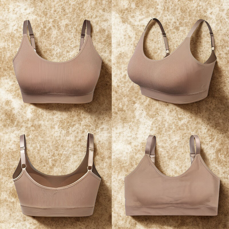 WOMEN'S SEAMLESS SPORTS BRA WITH PADDING.