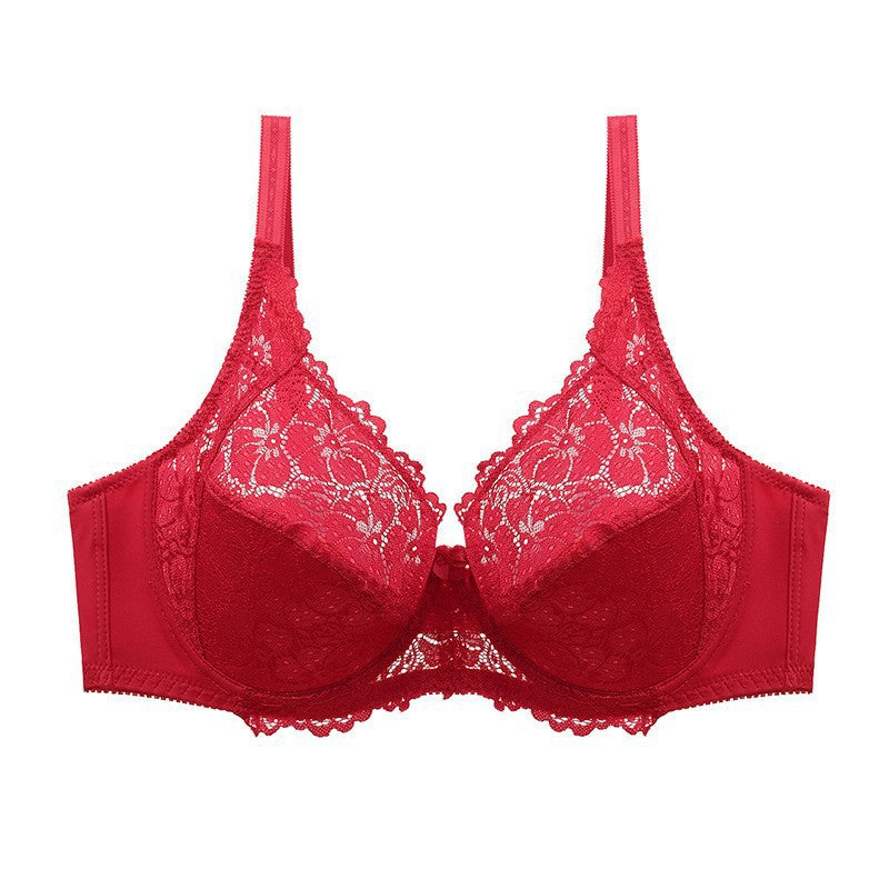 COMFORTABLE LACE BRA, PLUS SIZE LINGERIE