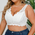 PLUS SIZE LACE BRA WITHOUT UNDERWIRE.
