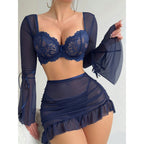 LACE SHEER LINGERIE ROLE-PLAY SET