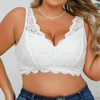 PLUS SIZE LACE BRA WITHOUT UNDERWIRE.