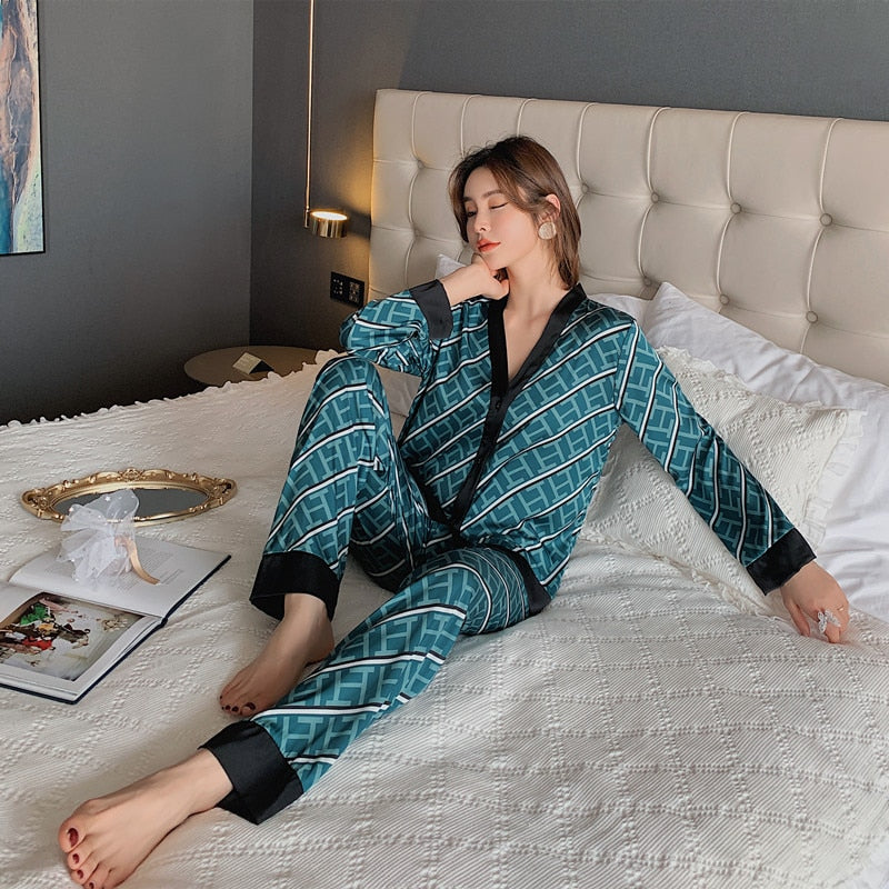 Luxury Letter Print Pajama Set