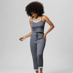 LIGHTWEIGHT PAJAMA SET WITH LACE DETAILS.