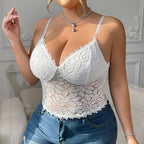 Oversized camisole vest sexy lace bra vest