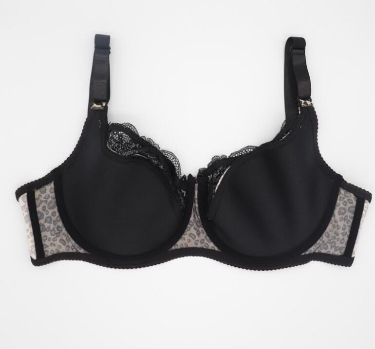 Plus Size Leopard Lace Bra Set