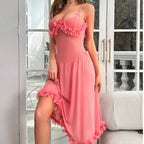 SEXY KNITTED NIGHTGOWN WITH LONG STRAPS