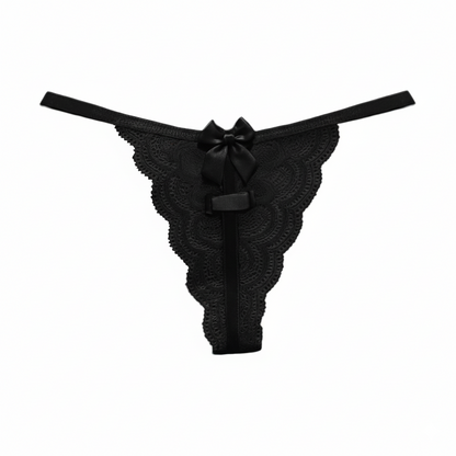 SECRETARY PANTY WITH FRONT OPENING AND THONG BACK