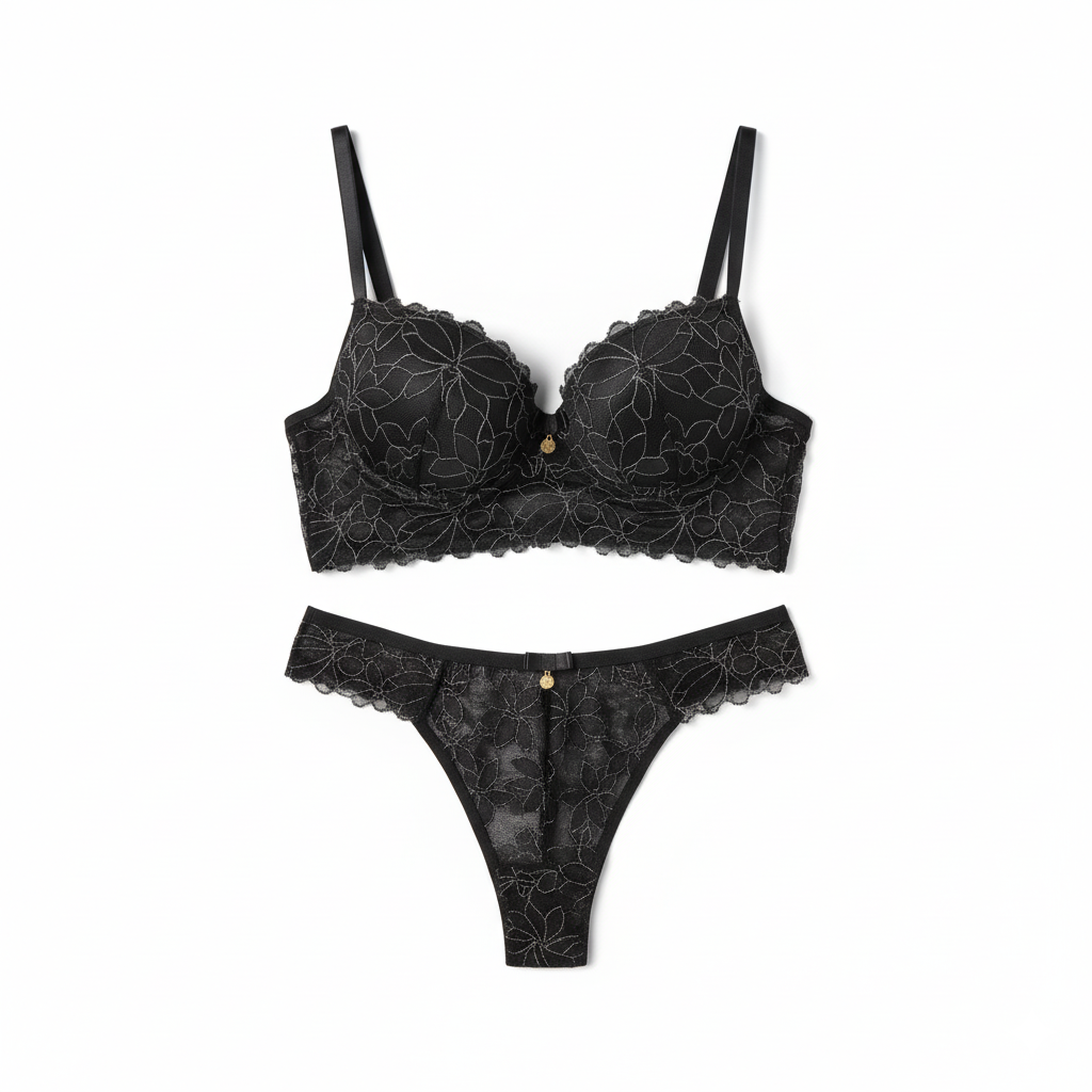 ALL-LACE LINGERIE SET WITH EXTENDED BASE