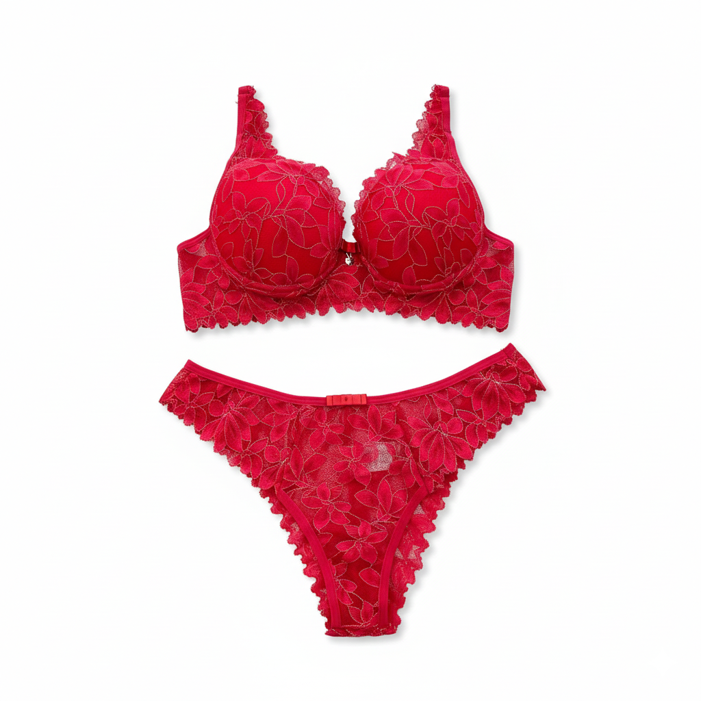 ALL-LACE LINGERIE SET WITH RISING DETAILS
