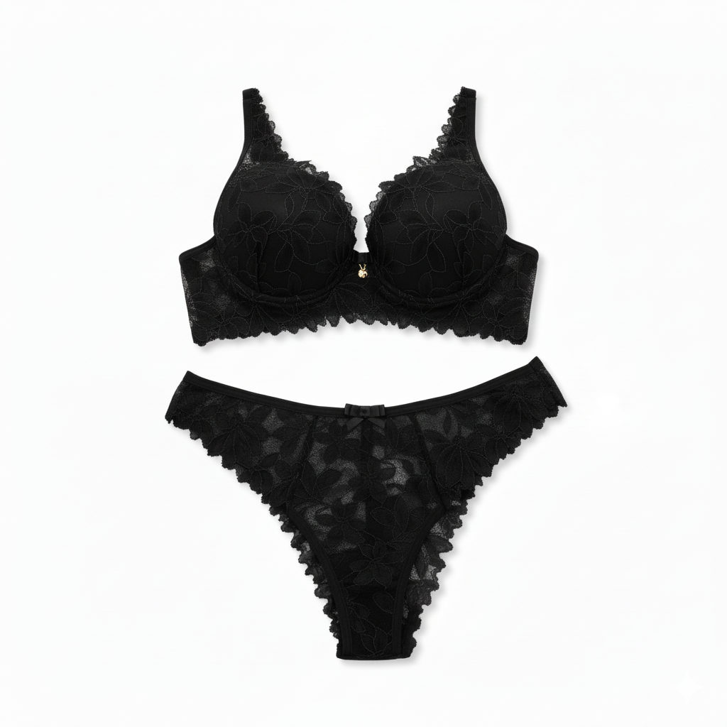 ALL-LACE LINGERIE SET WITH RISING DETAILS