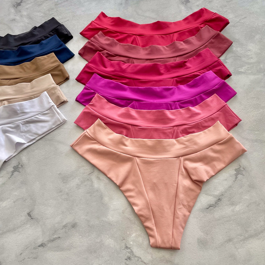 MICROFIBER PANTY WITH BLUE DOUBLE-STRING BACK