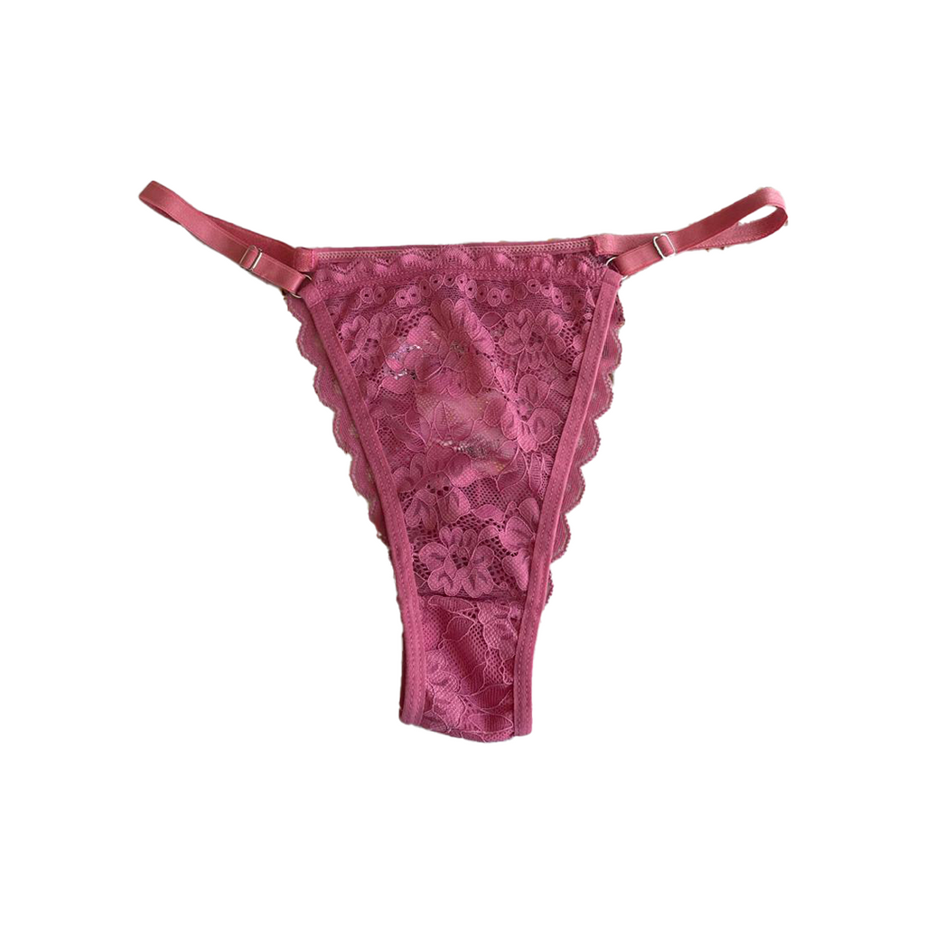 LACE THONG WITH ADJUSTABLE STRAPS