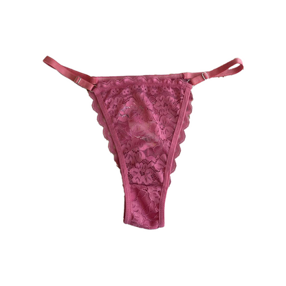 LACE THONG WITH ADJUSTABLE STRAPS