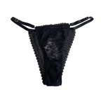 LACE THONG WITH ADJUSTABLE STRAPS