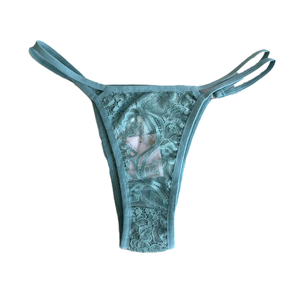 LACE THONG WITH DOUBLE BIAS WAISTBAND