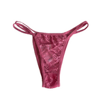 LACE THONG WITH DOUBLE BIAS WAISTBAND