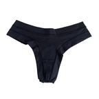 SEAMLESS WHITE DOUBLE-STRING MICROFIBER THONG