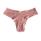 SEAMLESS WHITE DOUBLE-STRING MICROFIBER THONG