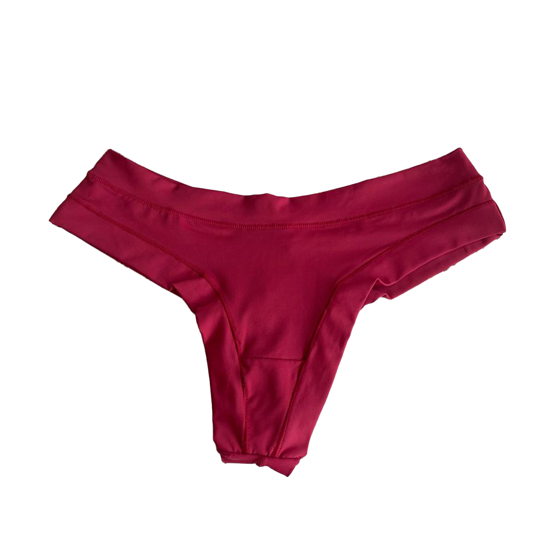 SEAMLESS WHITE DOUBLE-STRING MICROFIBER THONG