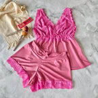 BABY DOLL IN LIGANET WITH LACE CUTOUTS