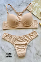 PADDED SWIMMER BRA AND PANTY SET