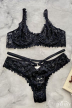 HALF-CUP BRA AND PANTY SET