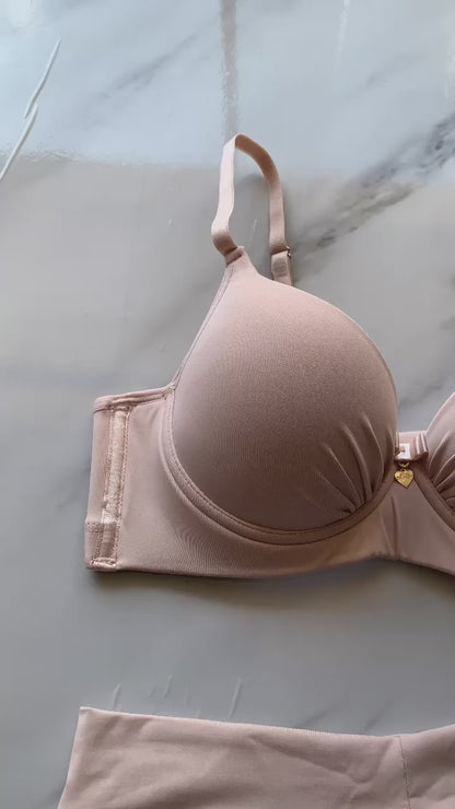 BASIC LINGERIE SET WITH FOAM BASE AND COVERED ELASTIC FOR COMFORT AND STYLE