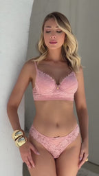 LACE AND MICROFIBER LINGERIE SET