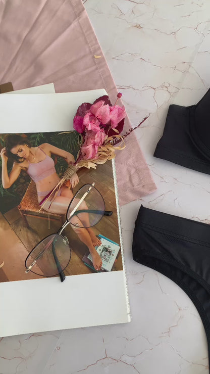 BASIC BRA WITH DOUBLE BASE, A PRACTICAL AND RELIABLE CHOICE FOR DAILY WEAR, WIDE PANTY