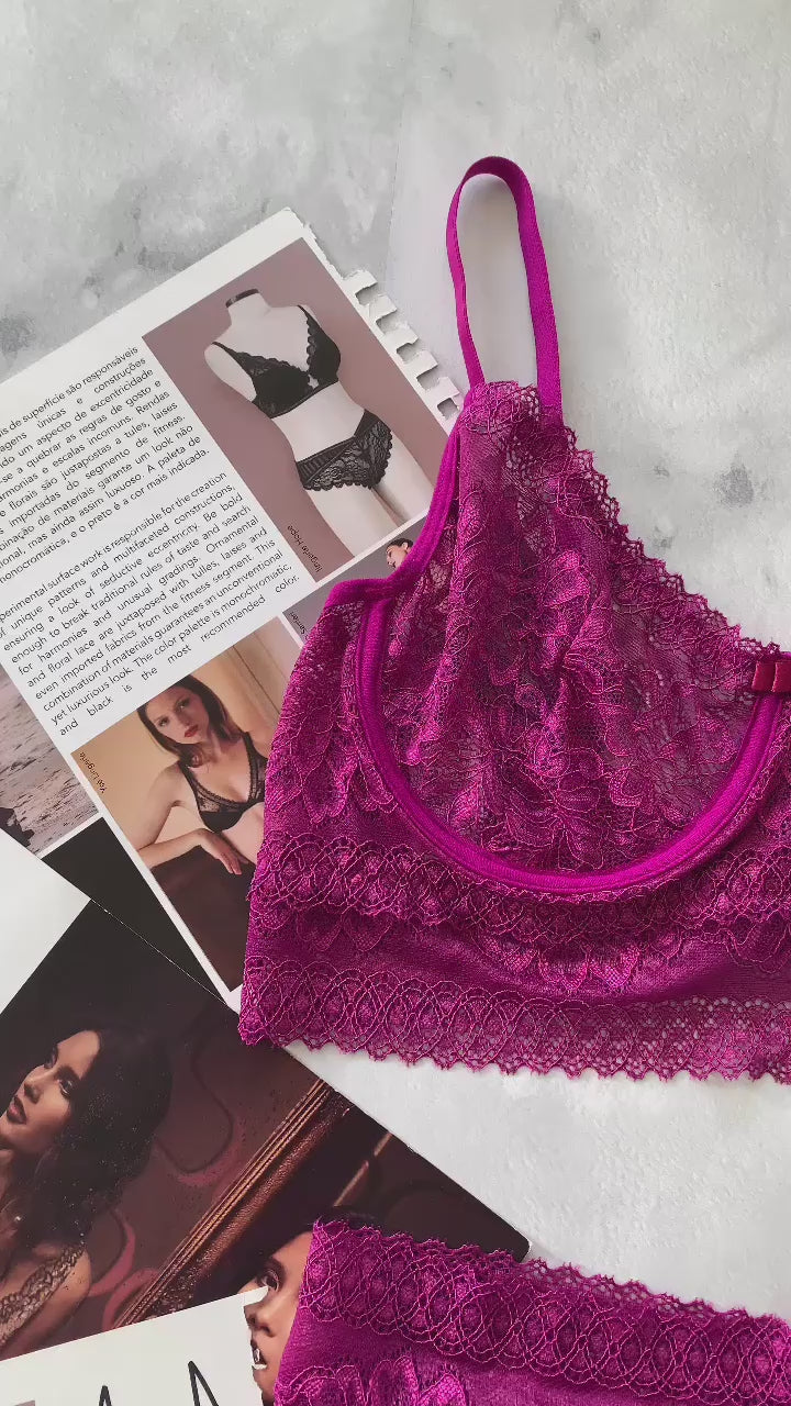 FULL LACE LINGERIE SET WITH UNDERWIRE